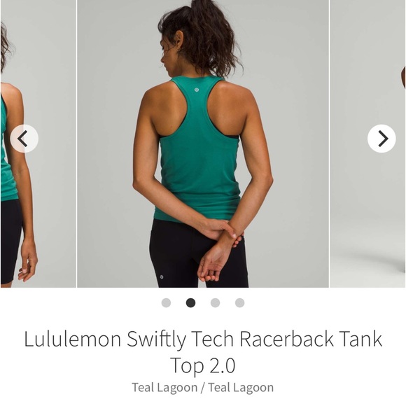 Lululemon Swiftly Tech Racerback Tank Top 2.0 Teal Lagoon / Teal Lagoon Sz 10 - Picture 10 of 13